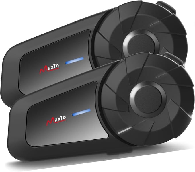 Motorhelm Communicatie - Motor Intercom - Veilig Onderweg - Universele Koppeling - 2 Stuks - Zwart
