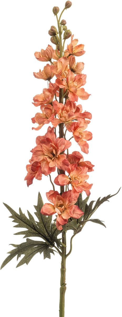 Emerald - Kunstbloem Ridderspoor 84cm oranje - Kunstplant voor binnen