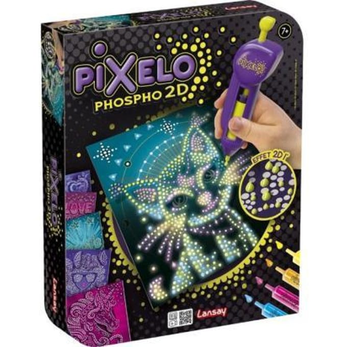 Lansay Pixelo Phospho 2D - Kleurspel voor kinderen vanaf 7 jaar - Zonder batterijen