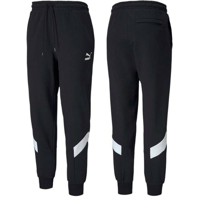 Puma Heren Iconic MCS Track Pants Cuffed Joggers Zwart 595743 01