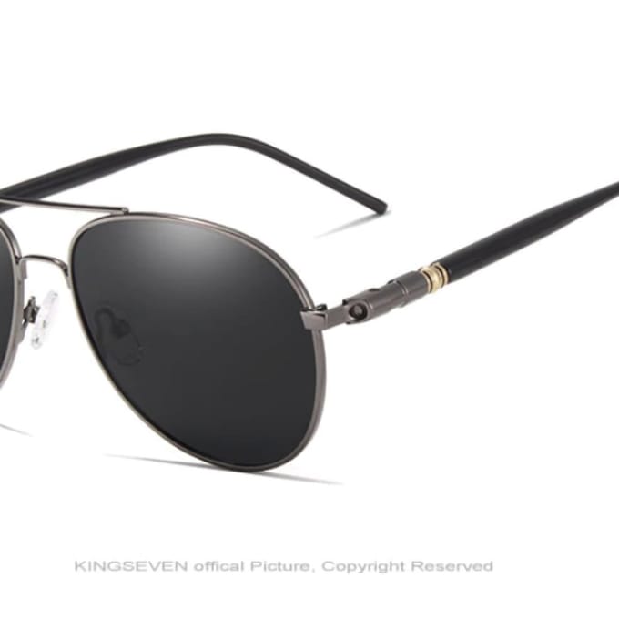 Kingseven piloten zonnebril - UV400 - Gepolariseerd - Grijs - Blackstar - K709