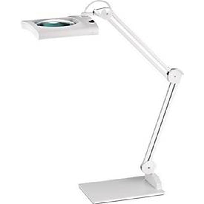 LED Loep Lamp Glas Lens 190,5mm (7,5inch) Stand wit