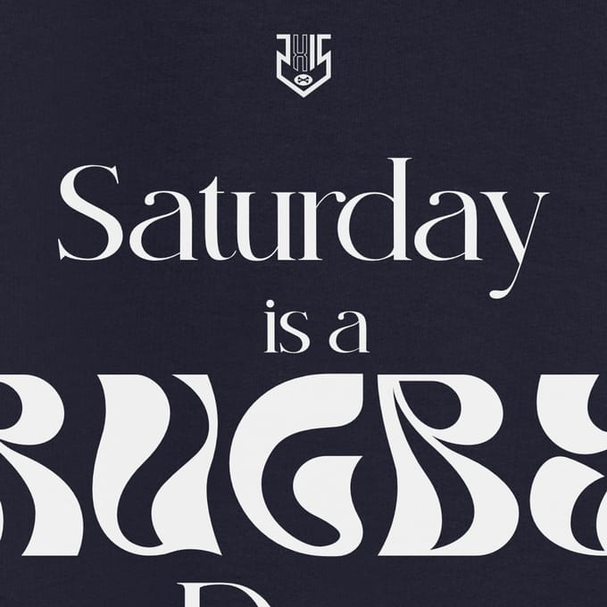 Saturday is a Rugby Day - Hoodie Kids - Navy