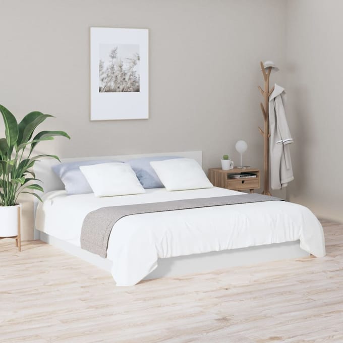 vidaXL - Hoofdbord - 200x1,5x80 - cm - bewerkt - hout - wit