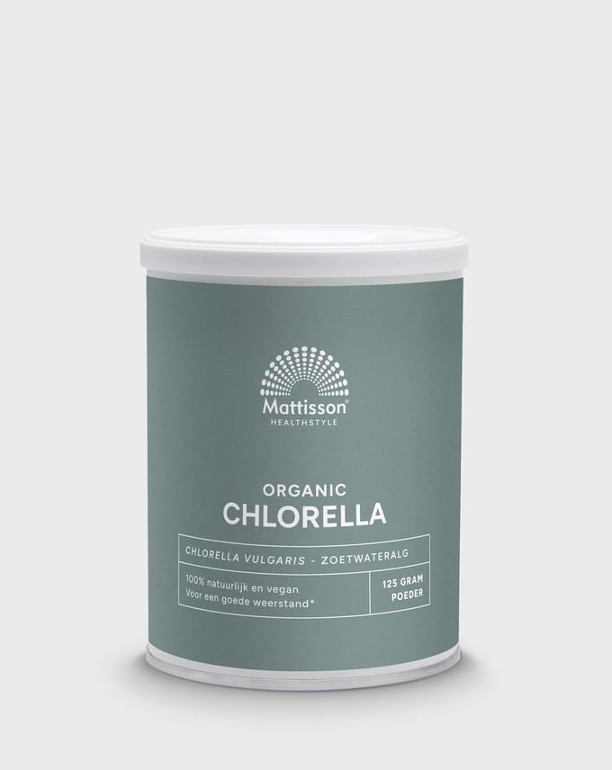 Mattisson - Biologisch Chlorella Poeder - Zoetwateralg - 125 Gram
