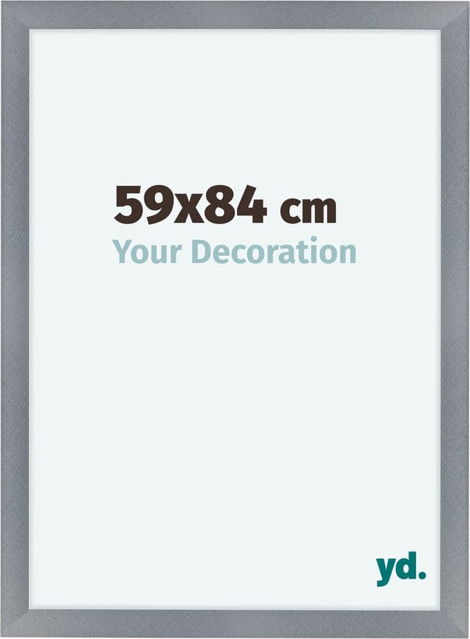 Your Decoration - Fotolijst 59x84 cm - MDF - Aluminium Geborsteld - Como