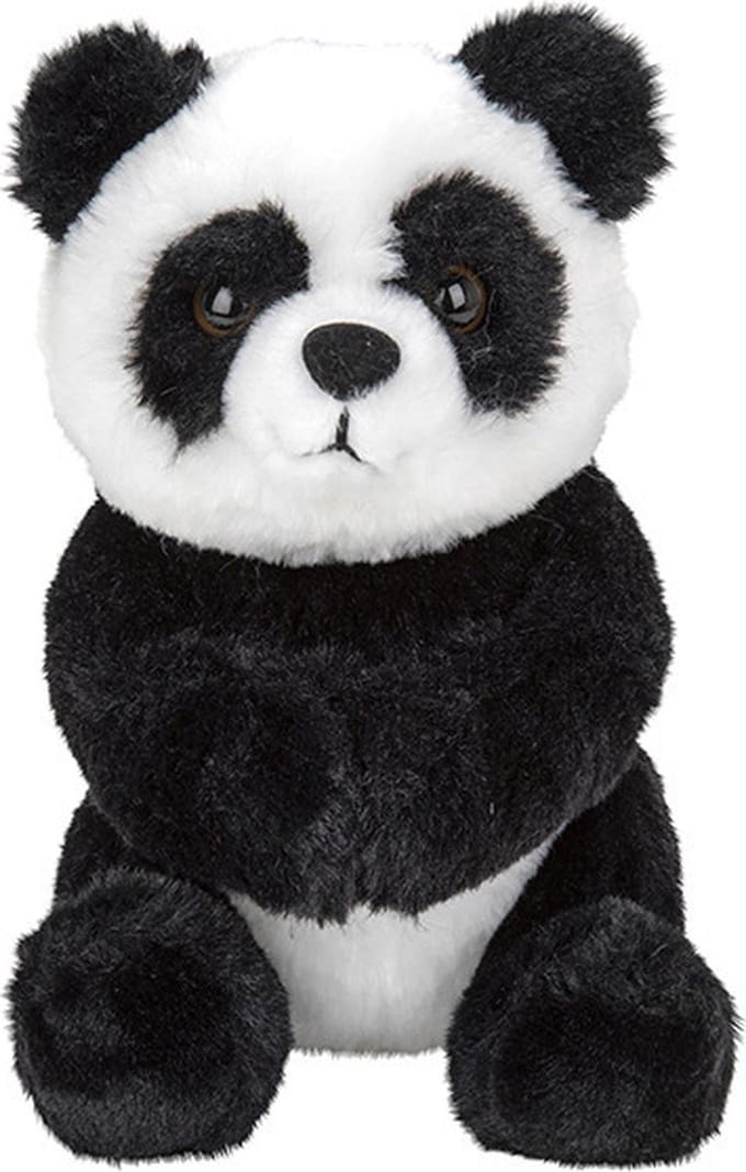 Nature Planet Pluche Pandabeer - knuffelbeer - 18 cm - beren knuffels - speelgoed
