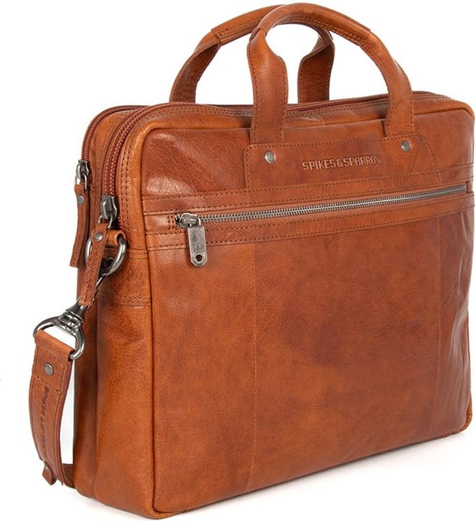 Leren Laptoptas - 15 inch - Montana - Brandy Cognac