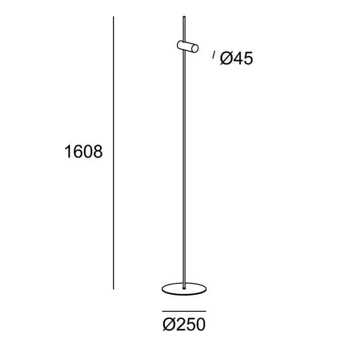 LEDS-C4 Nude Single vloerlamp E27 grijs/zwart