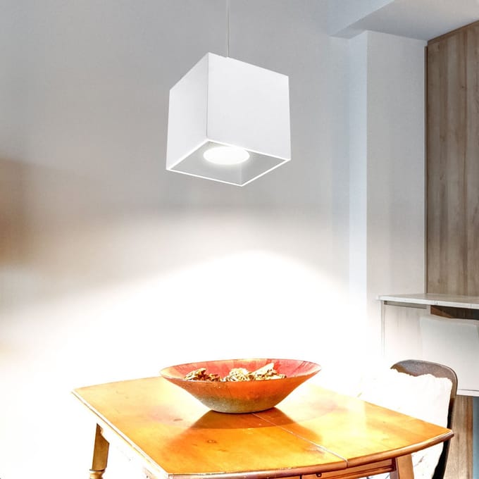 Sollux Lighting Hanglamp Quad - GU10 - wit - aluminium - 110x10x10cm