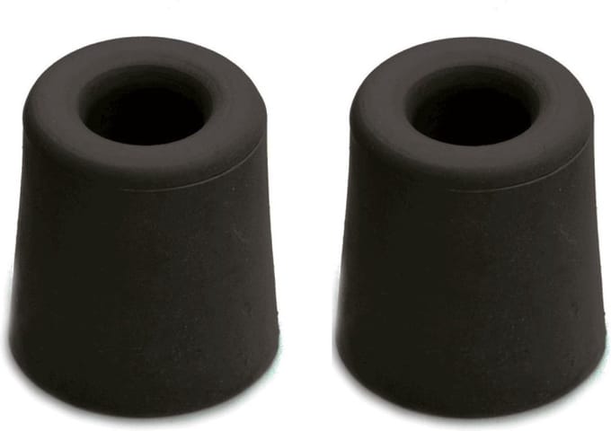 Stoot rubber Deurstopper - 5x stuks - zwart - rubber - 3 x 3 cm - deurbuffer blokje