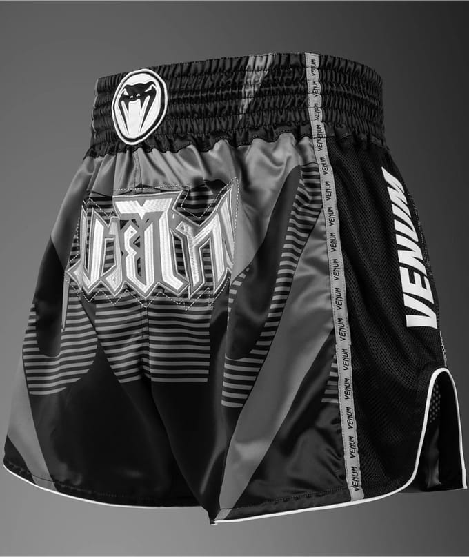 Venum Adrenaline Muay Thai Shorts Zwart Zilver Grijs - M