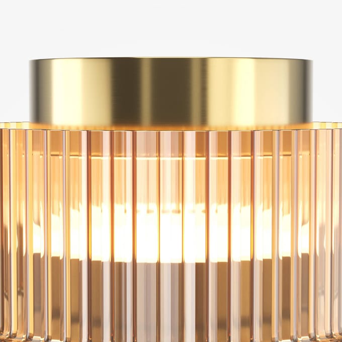 Maytoni LED plafondlamp SCALA, bruin/brons, Ø 15 cm, glas, dimbaar