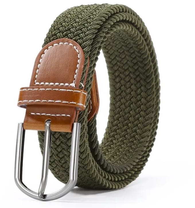 Go Go Gadget - Elastische, Geweven Riem \ Gevlochten \ Rekbaar \ Groen