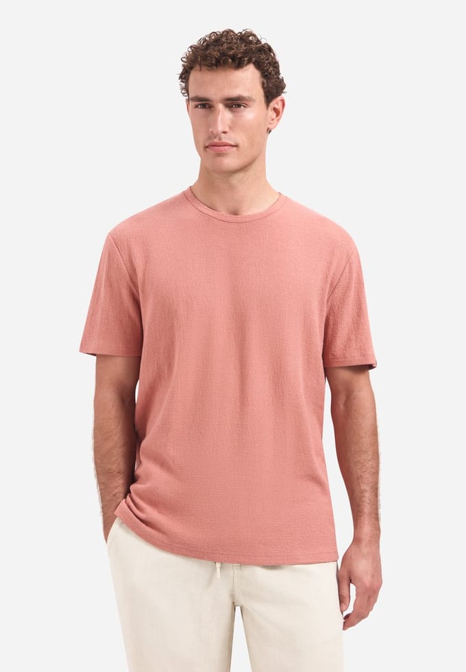 T-shirt met ronde hals en korte mouwen
