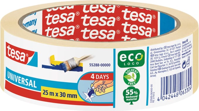 Afplaktape tesa® Economy 30mmx25m geel | 10 stuks