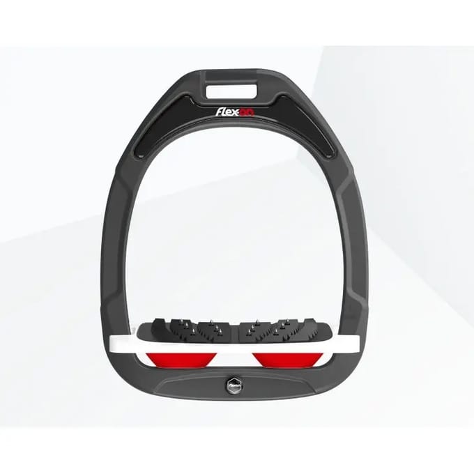 Ultra Grip Inclinatie Stijgbeugels Antraciet/Wit/Rood Flex-On Green Composite