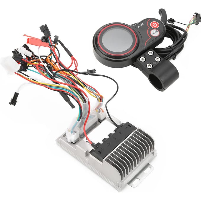 Elektrische Fiets 34V 48V 500W Motor Borstelloze Controller 3 Modes Sinusgolf Controller met LCD Display Bedieningspaneel en gray