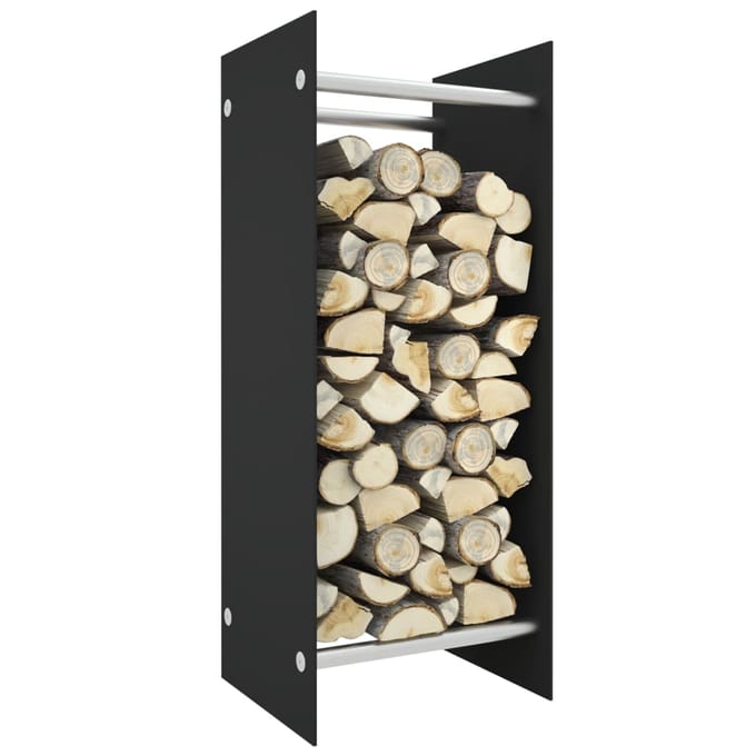vidaXL - Haardhoutrek - 40x35x100 - cm - gehard - glas - zwart
