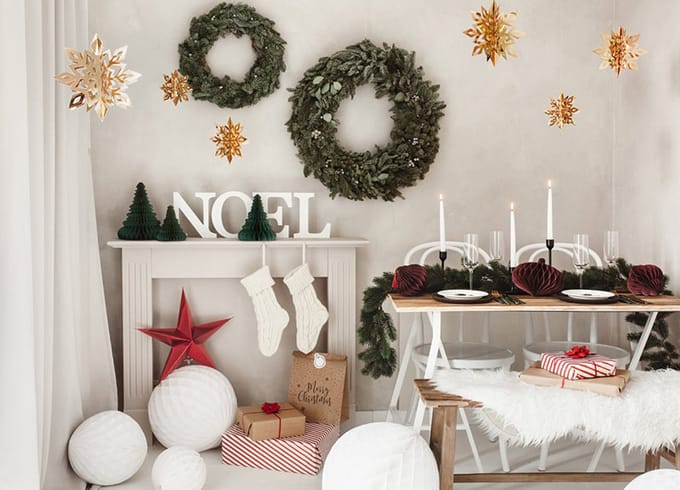 Partydeco - Christmas - Honeycomb Kerstboom - 24 cm