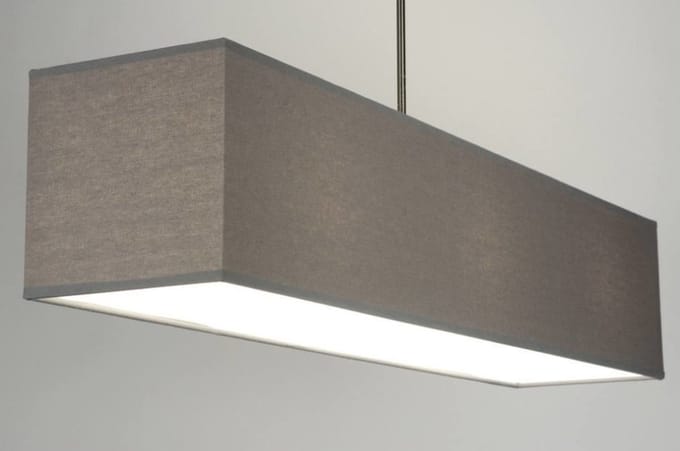 Lumidora Hanglamp 71824 - ADELAIDE - 3 Lichts - E27 - Grijs - Textiel