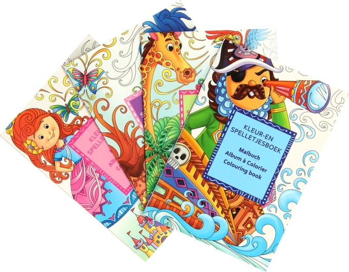 24 Mini kleur-en spelletjesboek B1001.