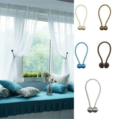 Crochets Magnétiques pour Rideaux, 1 Pièce, Boule Perle, Attaches de Rideaux, Pinces à Boucle, Accessoires Corde à Rideaux, Support Crochet, Décorations de Maison