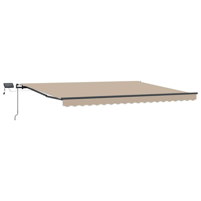 vidaXL - Uitschuifbare - luifel - Beige - 400 - × - 300 - cm - Stof - en - Aluminium