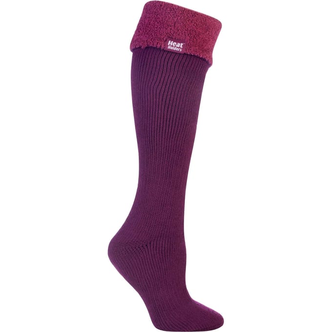Heat Holders Dames Thermische Wellington Boot Sokken - Diepe Fuchsia