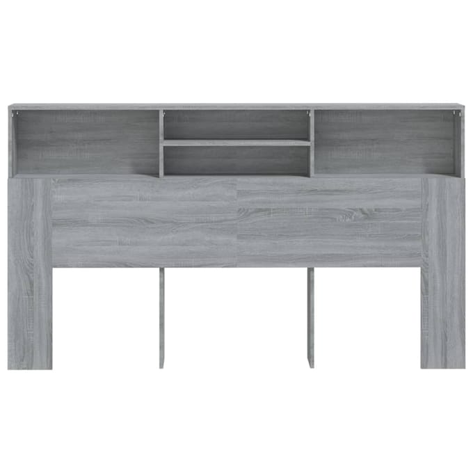 vidaXL - Hoofdbordkast - 180x19x103,5 - cm - grijs - sonoma - eikenkleurig
