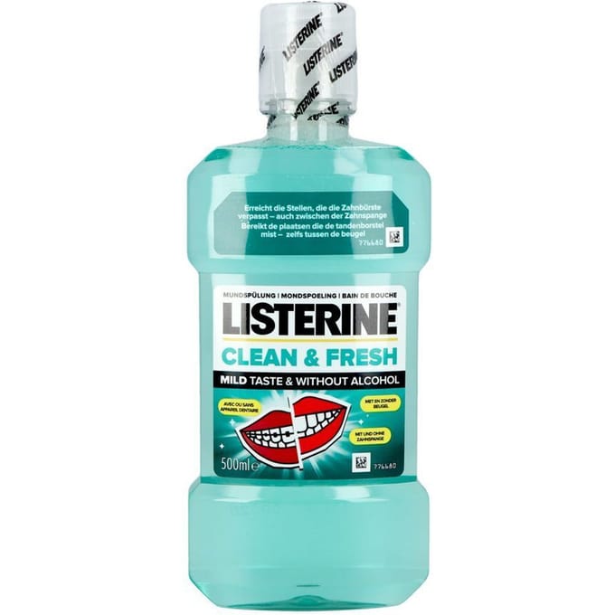 Listerine - Mondwater - Clean & Fresh - Zonder Alcohol - 500 ml