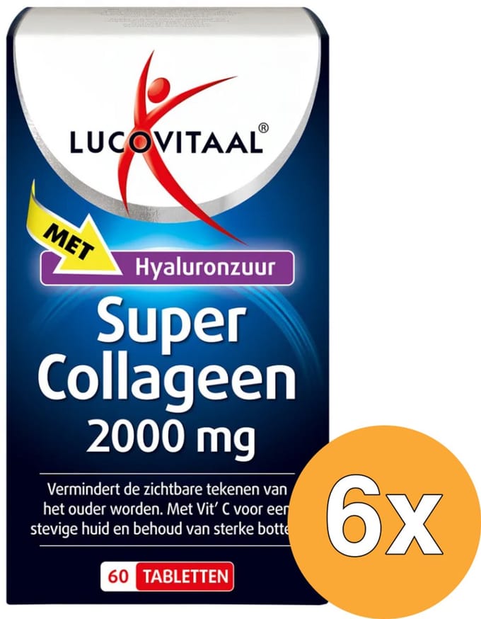6x Lucovitaal Super Collageen 2000mg (60 tabletten)