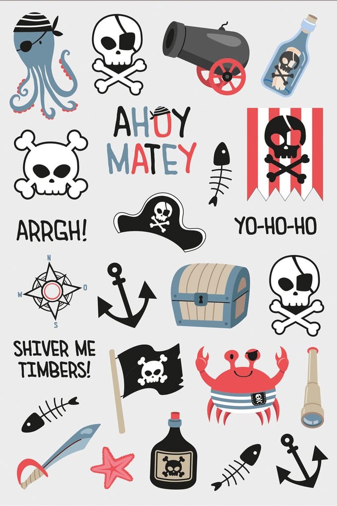 Tattoos - Pirate Party - 25 stuks