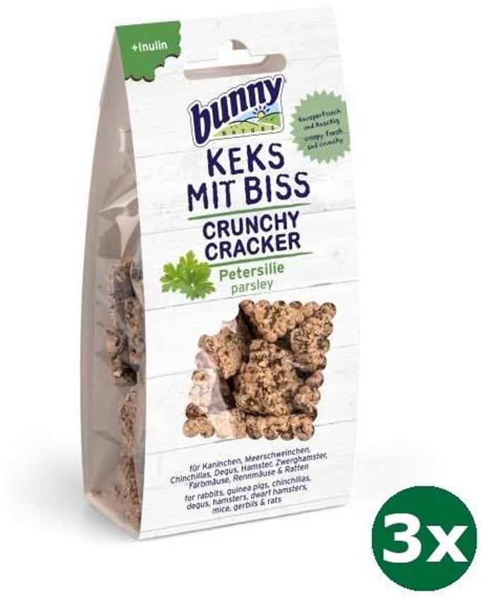 3x50 gr Bunny nature crunchy cracker peterselie