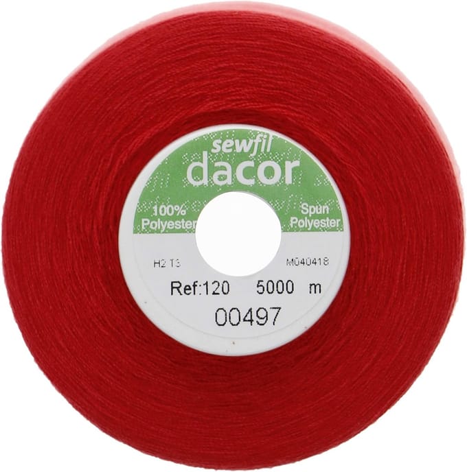 Naaigaren Polyester - Garen Spoel - Kleding Maken - Oeko-Tex Standard 100 - 5000 m - Rood