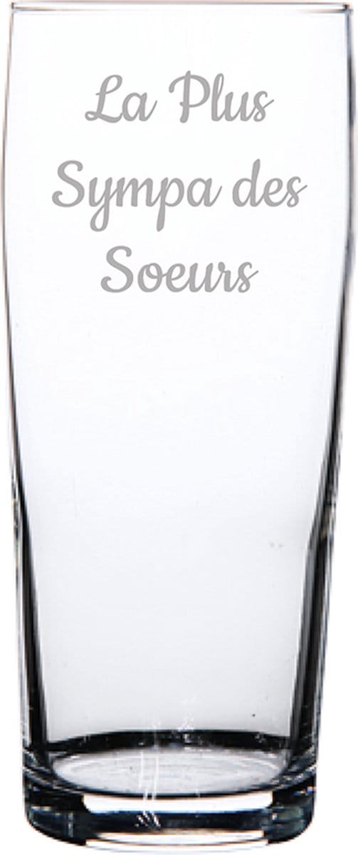 Bierfluitje gegraveerd - 19cl - La Plus Sympa des Soeurs