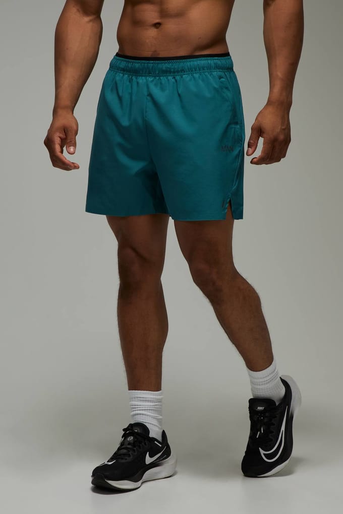 Heren Actieve Stretch Geweven 5 Inch Shorts | Teal | Size 2XL