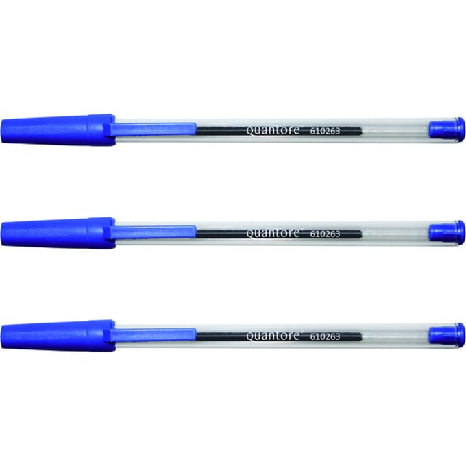 Balpen Quantore Stick blauw medium