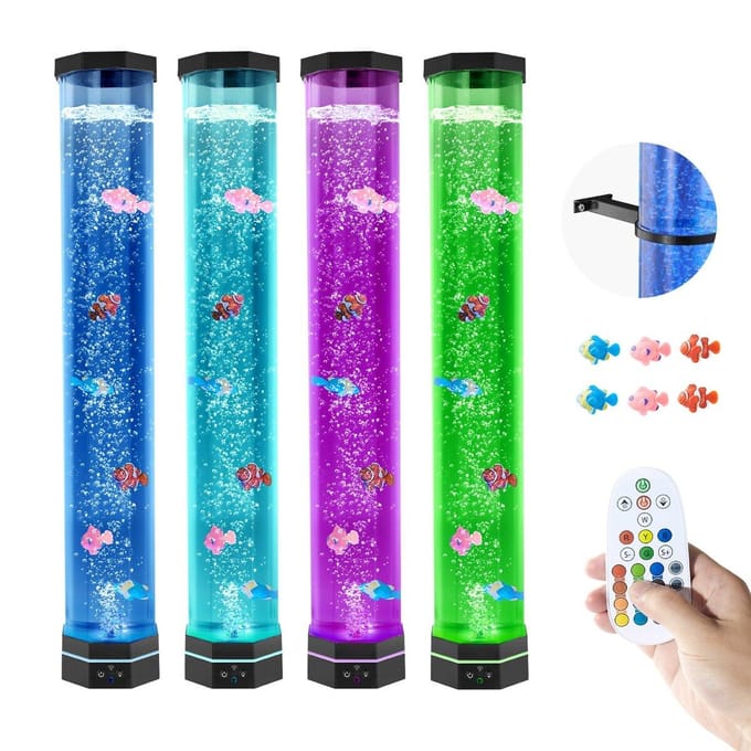 Bellenbuislamp 16 Kleuren 80 cm Sensorische Aquariumlamp voor Ontspanning Kalmerend