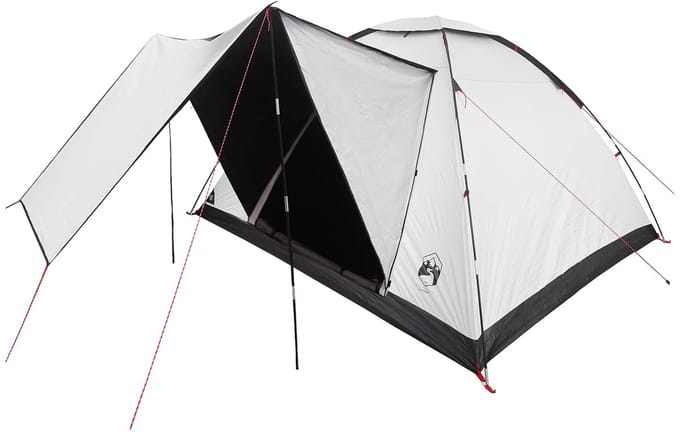 vidaXL - Kamperen - tent - 6-persoons - Wit - Blackout - Polyester - en - Staal