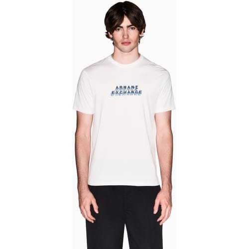 Armani Exchange Xm002779_af10358 T-shirt Met Korte Mouwen Wit S Man