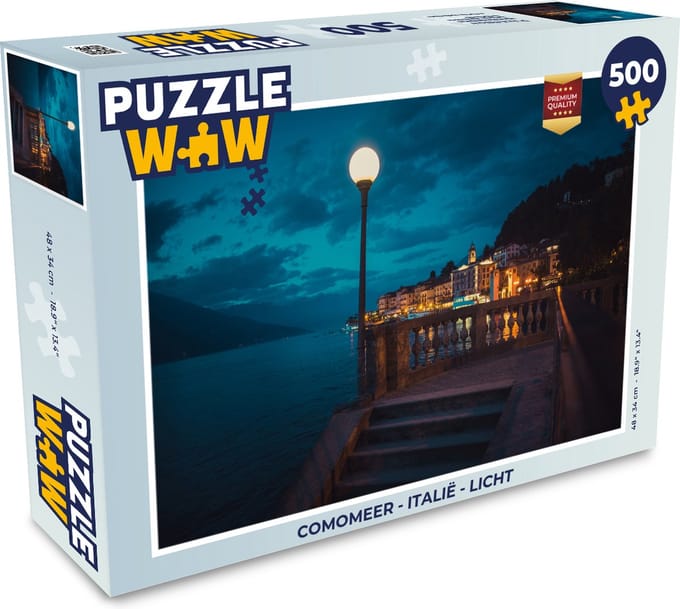 Puzzel Comomeer - Italië - Licht - Legpuzzel - Puzzel 500 stukjes