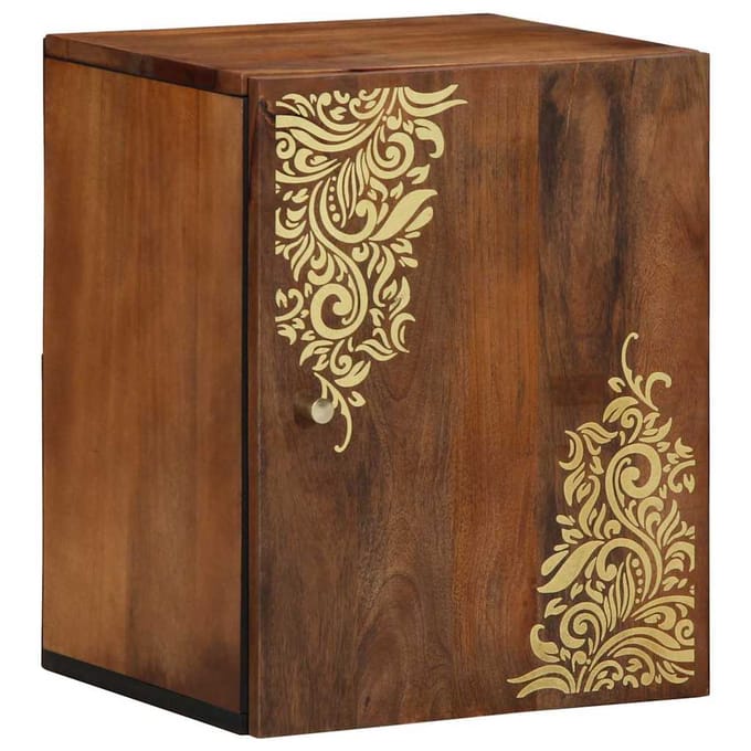 vidaXL - Wandkast - Honing - bruin - 38 - x - 33 - x - 48 - cm - Massief - Mango - Hout