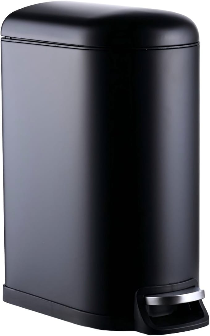 Prullenbak keuken - 10 l - binnenemmer - softclose - zwart