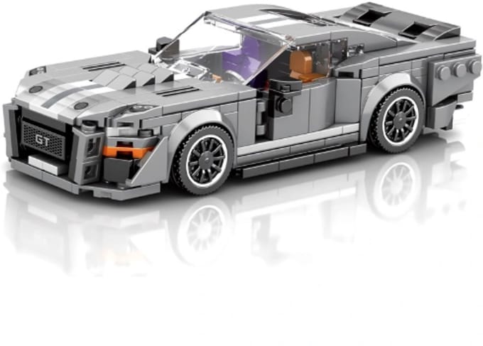 Reobrix 682 - raceauto bouwen - speelgoed - 437 pcs - 14+ - grijs