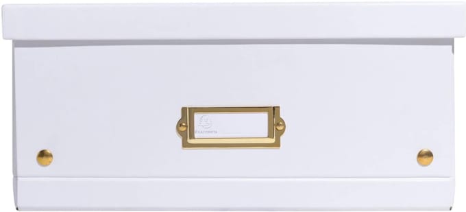 Exacompta 5x Opbergdoos in karton 33x50x16cm Neo Deco, vlak geleverd - Wit - 62458E