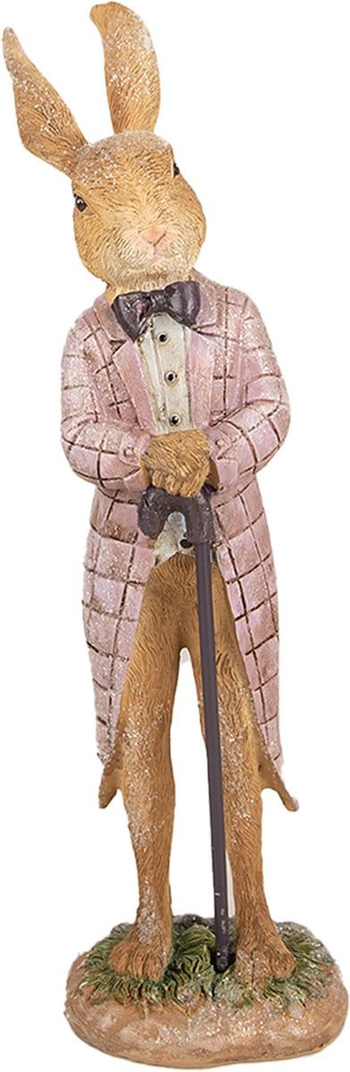 Clayre & Eef Beeld Konijn 21 cm Bruin Polyresin