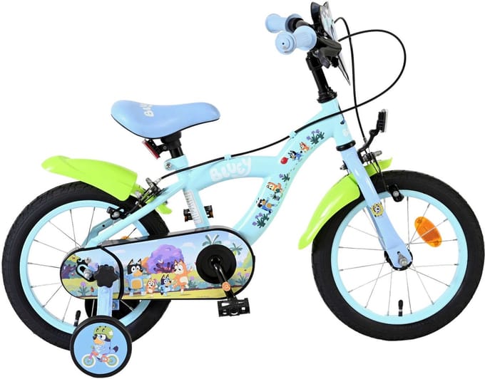 Bluey Kinderfiets - 14 inch - Lichtblauw - Twee handremmen