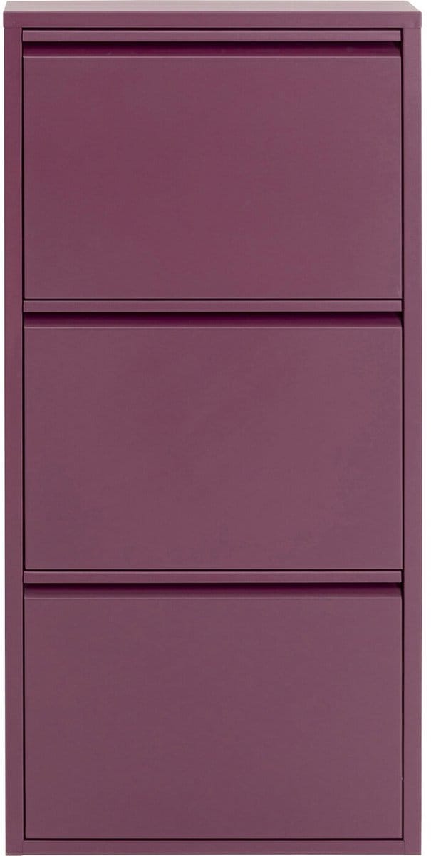 Schoenenkast Caruso paars 3 laden Kare Design
