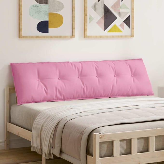 vidaXL - Rugkussen - Roze - 200 - x - 19 - x - 50 - cm - Stof